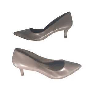 Dexflex Comfort Womens Taupe Pointed Toe Kitten Heel Pumps Size 11 Neutral
